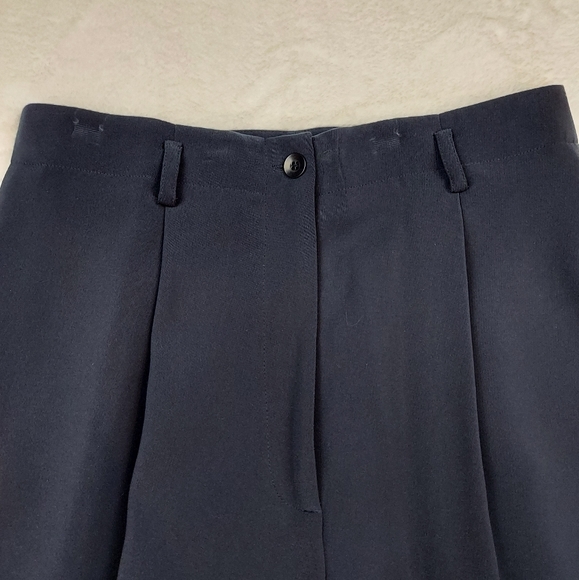 Caslon Nordstrom Dark Blue Midnight Pleated High Waisted Dress Pants Size 8 - Picture 3 of 10